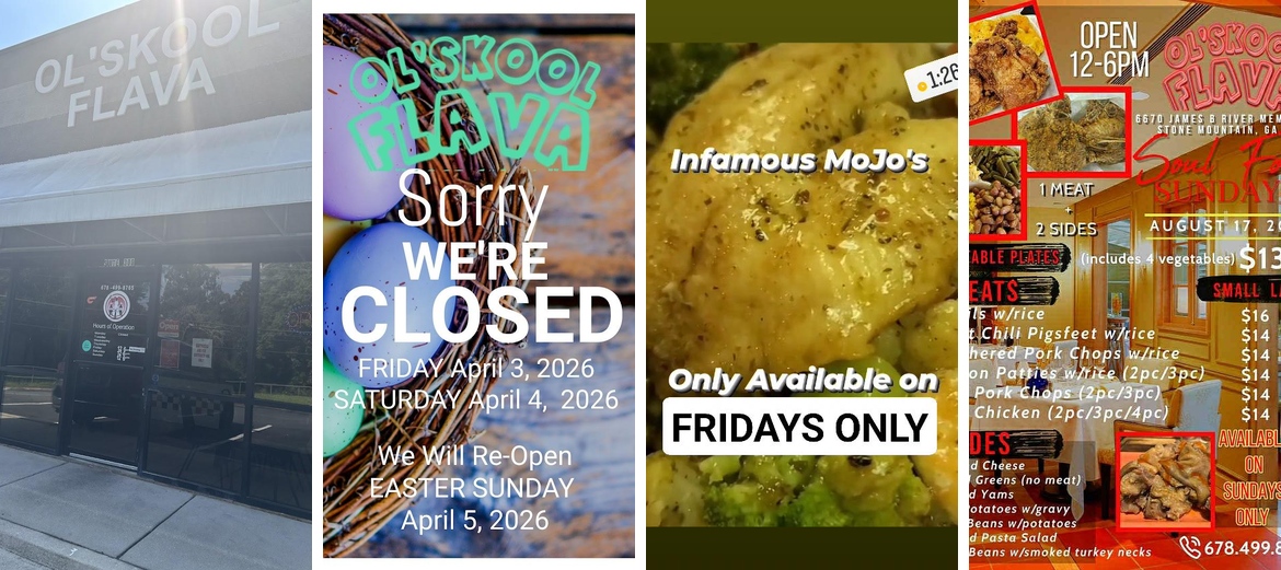 Ol'Skool Flava Menu