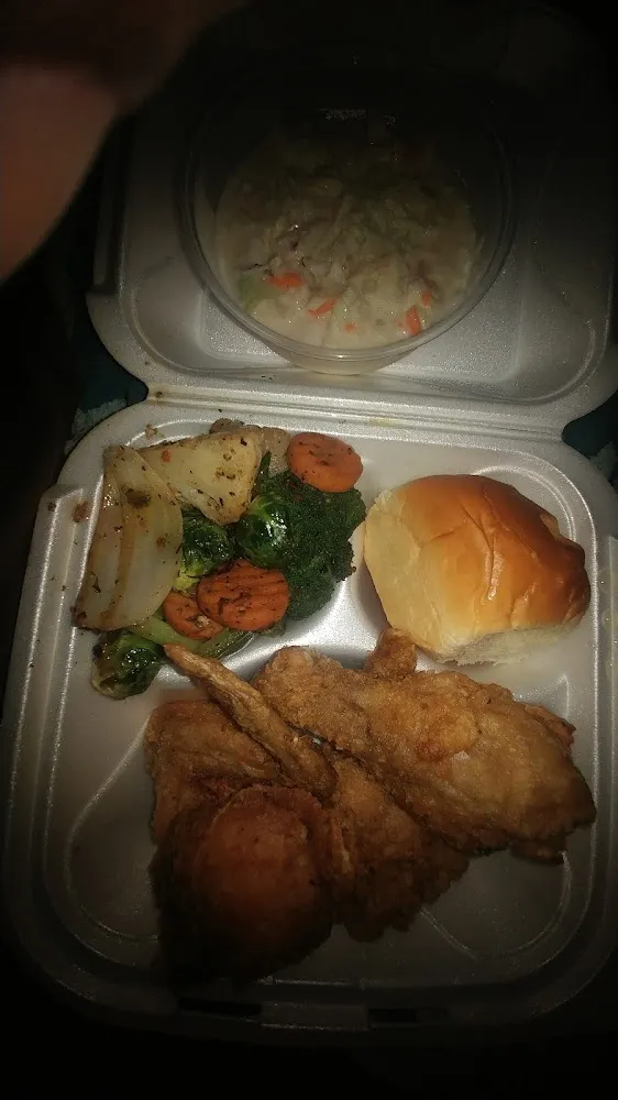 Fried Chicken Coleslaw Mojo Veggies