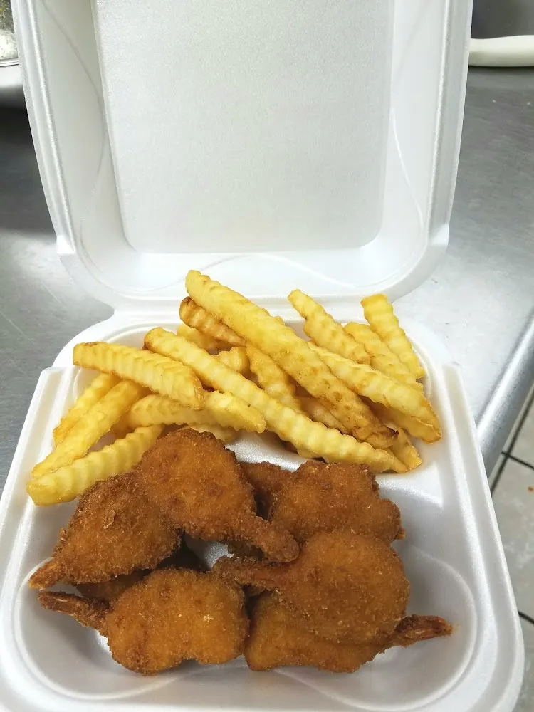 Golden Fried Shrimp w Fries