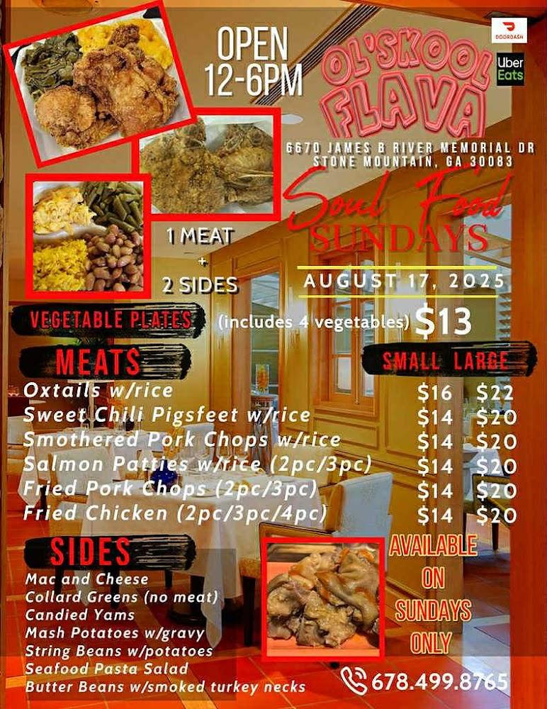 Ol'Skool Flava Menu image 1