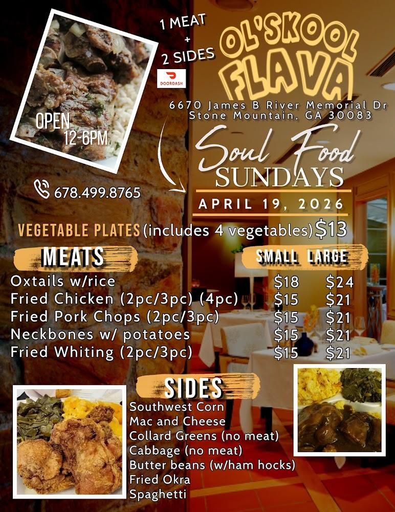 Ol'Skool Flava Menu image 2
